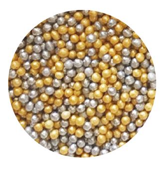 Picture of GOLD AND SILVER MINI PEARLS X 1 GRAM